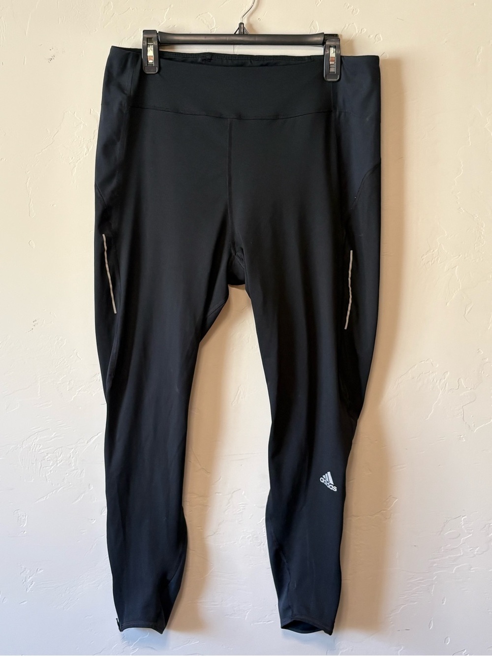Women’s adidas Primegreen Aeroready Running Tights Leggings Ankle Zip Black XL